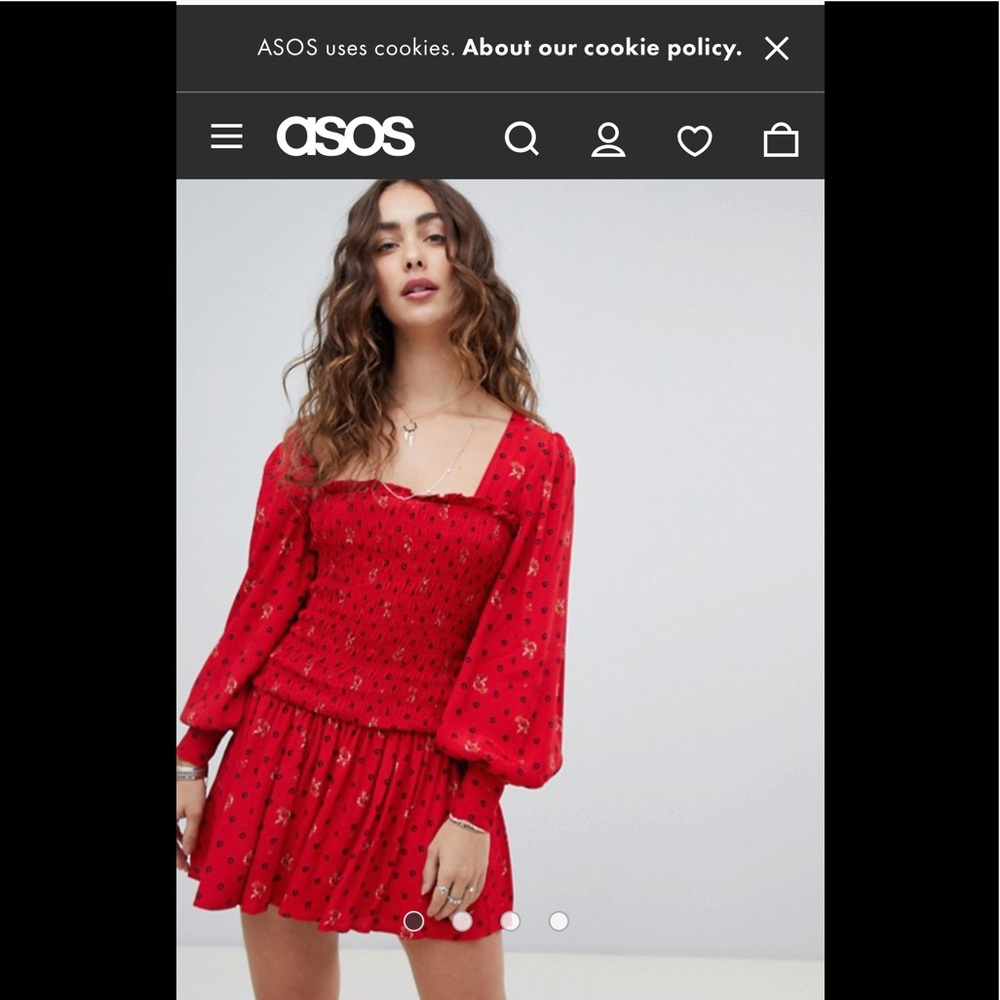 Free People Two Faces Ruched Waist Mini Dress